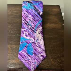 Robert Graham Silk Tie Hues of Blue and Purple